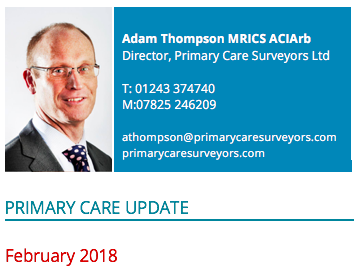 Primary Care Update – Organisations and Transformation